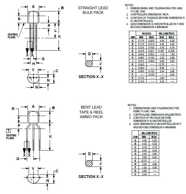 2N3904 Package Dimension